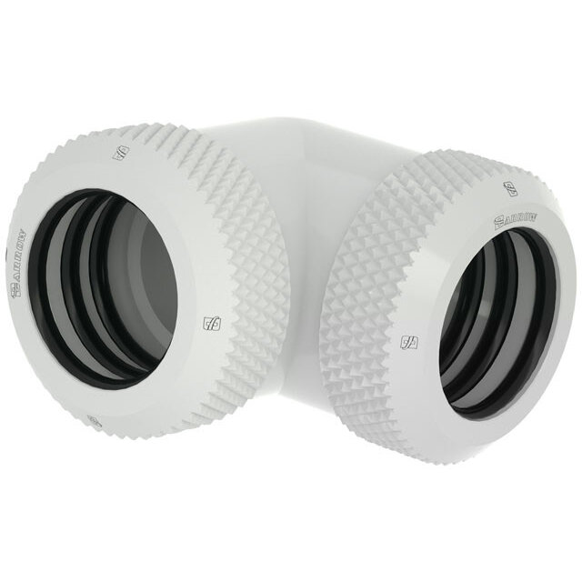 Oferte la Adaptor Racirea  Apa 90 Grade 14mm Alama Nichelata Alb