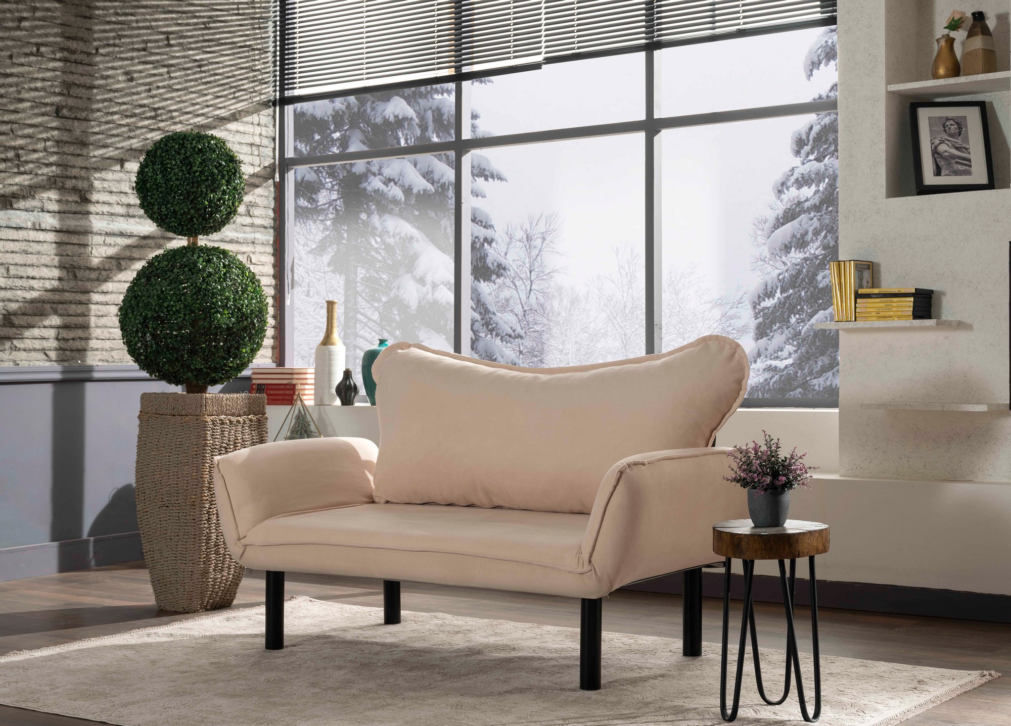 Oferte la Canapea cu 2 Locuri Chatto - Cream 140 X 70 X 65
