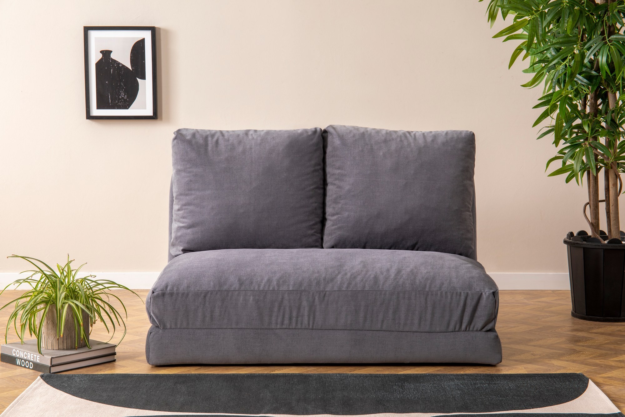 Oferte la Canapea cu 2 Locuri si Umplutura de Spuma Taida - Grey