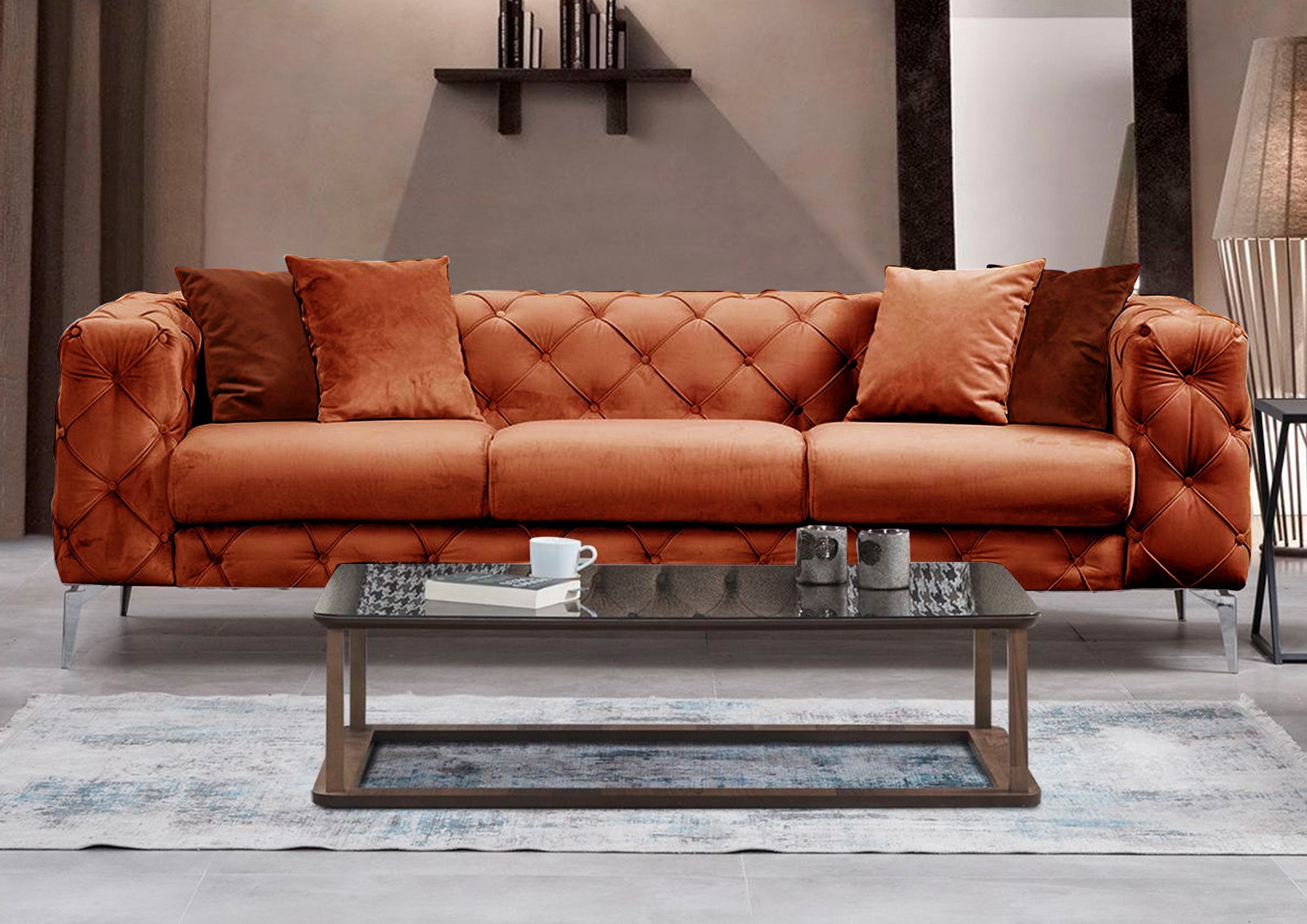 Oferte la Canapea Como - Orange 3 Locuri 237 X 73 X 90