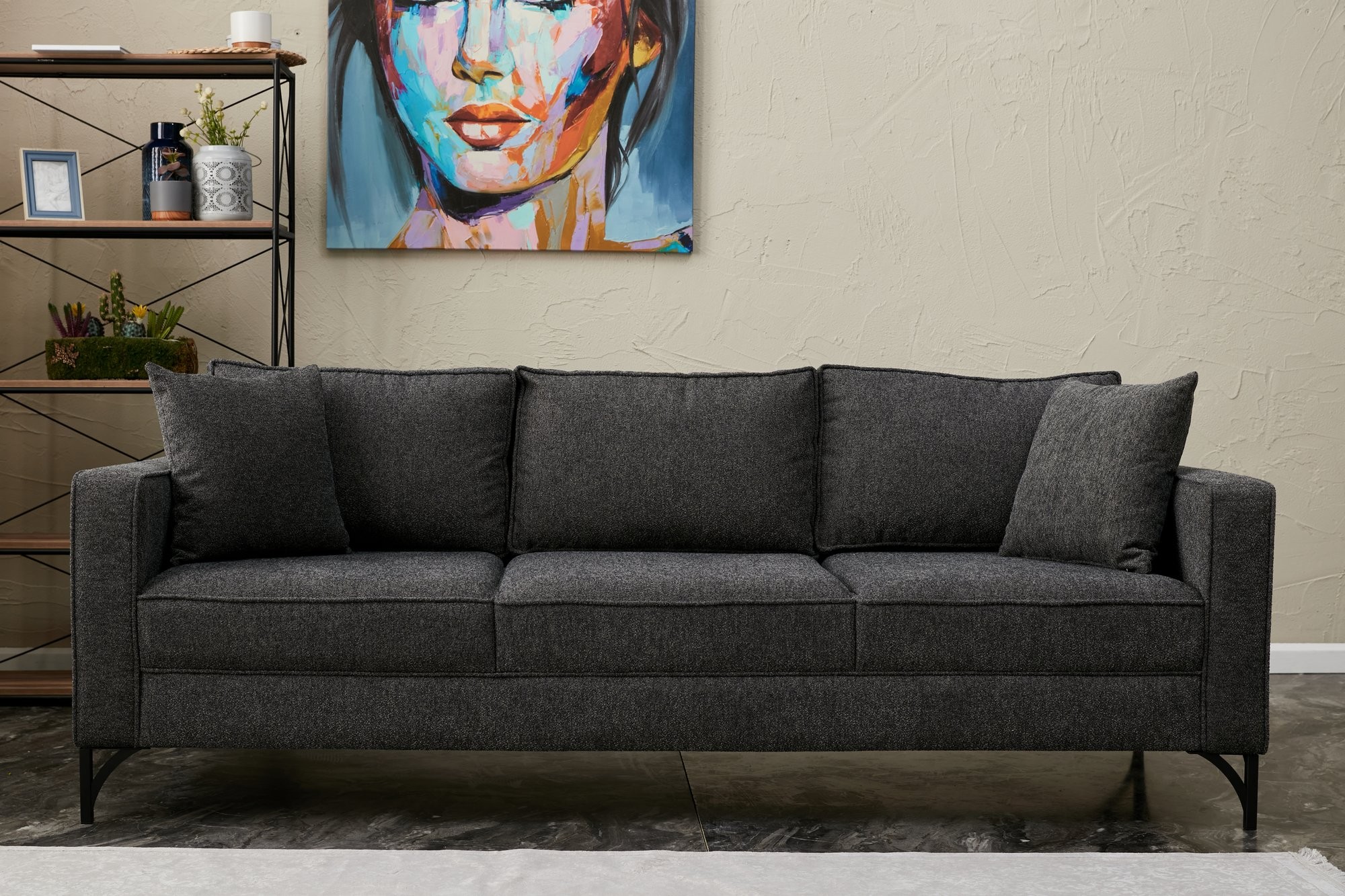 Oferte la Canapea cu 3 Locuri Berlin - Anthracite, Black