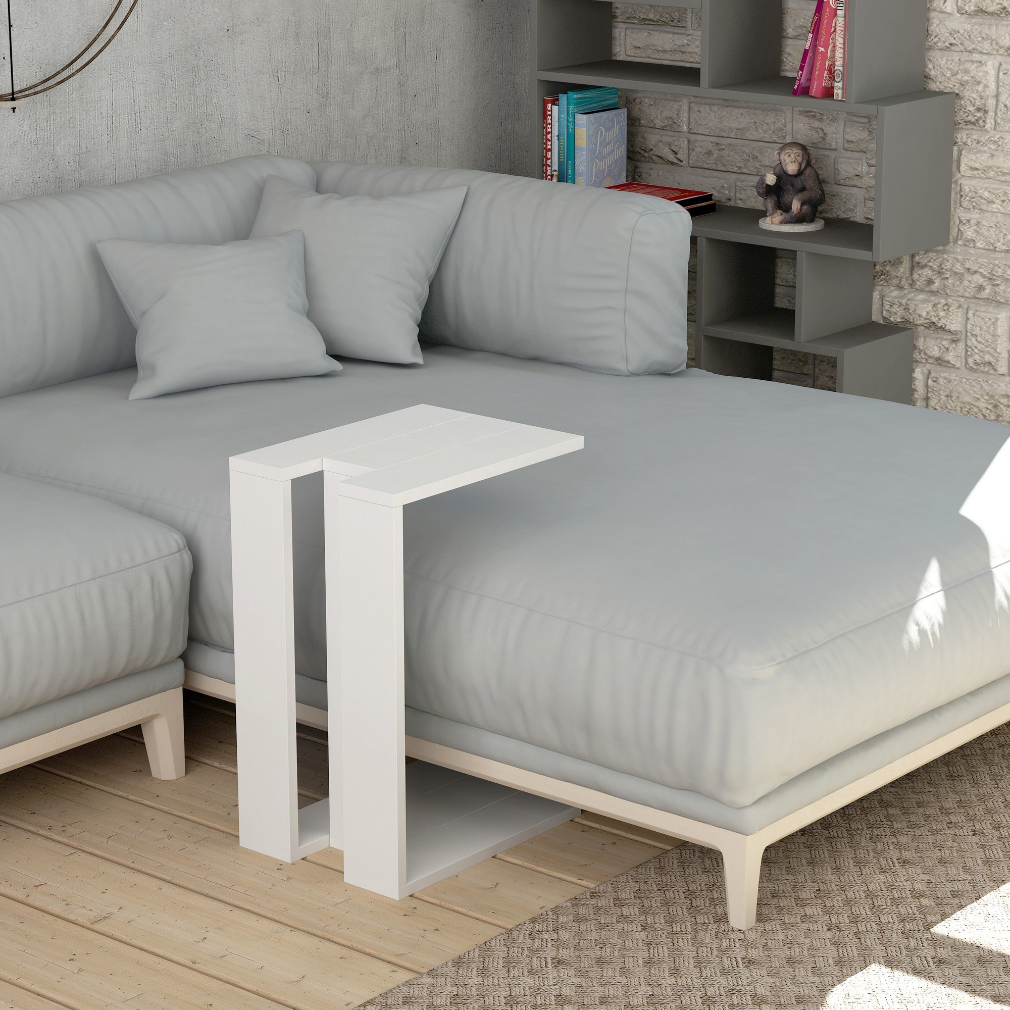 Masuta Cafea Muju - White 30 X 57 X 40