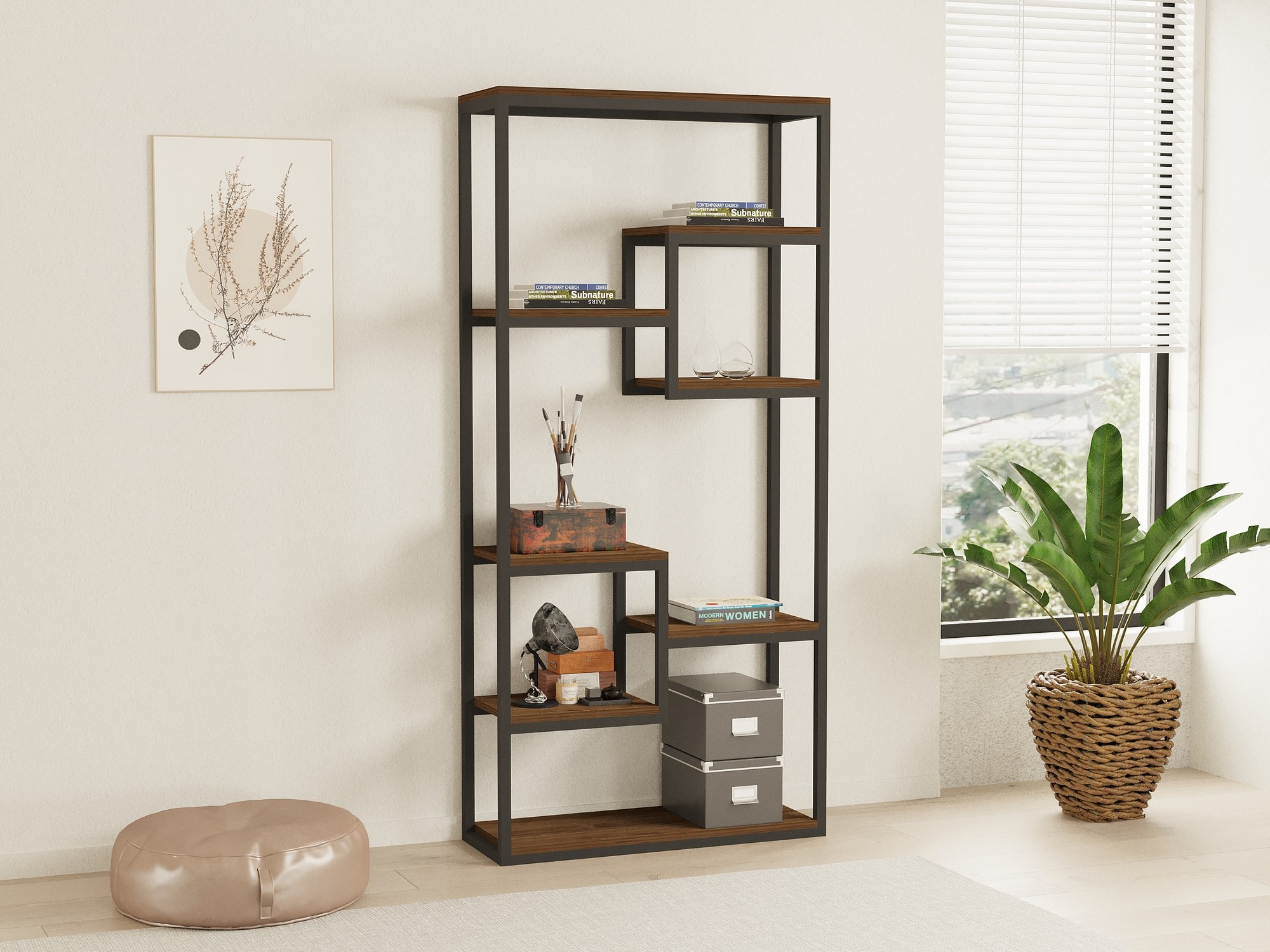 Oferte la Raft Emina - Walnut 182 X 85 X 29