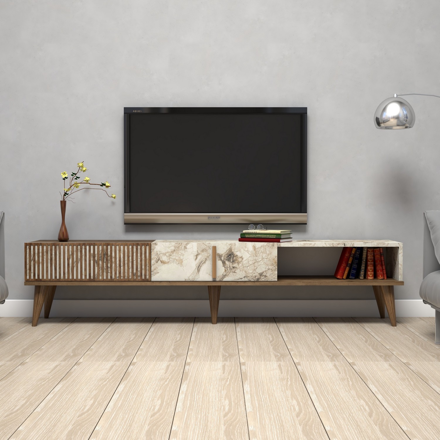 Oferte la Milan - Walnut, White Marble