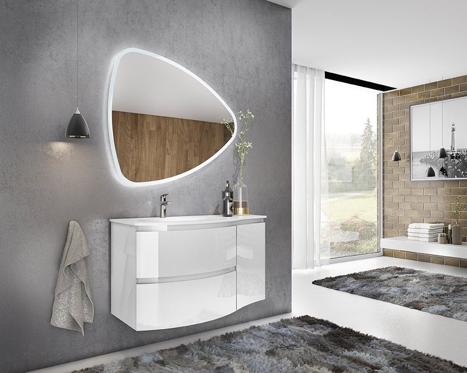 Oferte la Mobilier baie lateral, 1 usa, alb, 35X56X39 cm