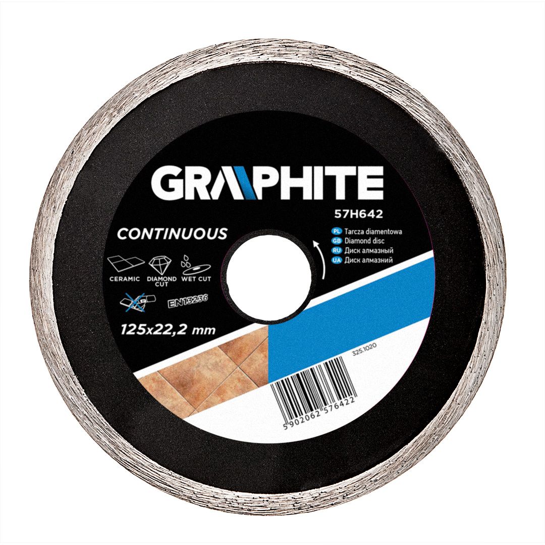 Oferte la Disc diamantat beton/ceramica, Graphite, 125 x 22.2 x 2.2 mm