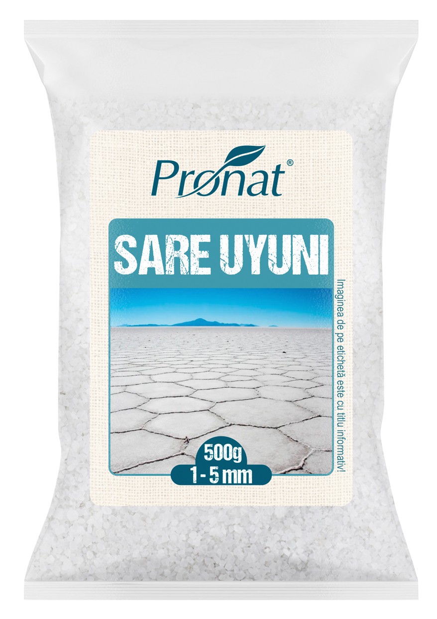 Oferte la Sare Uyuni grunjoasa 1-5mm, 500g Pronat