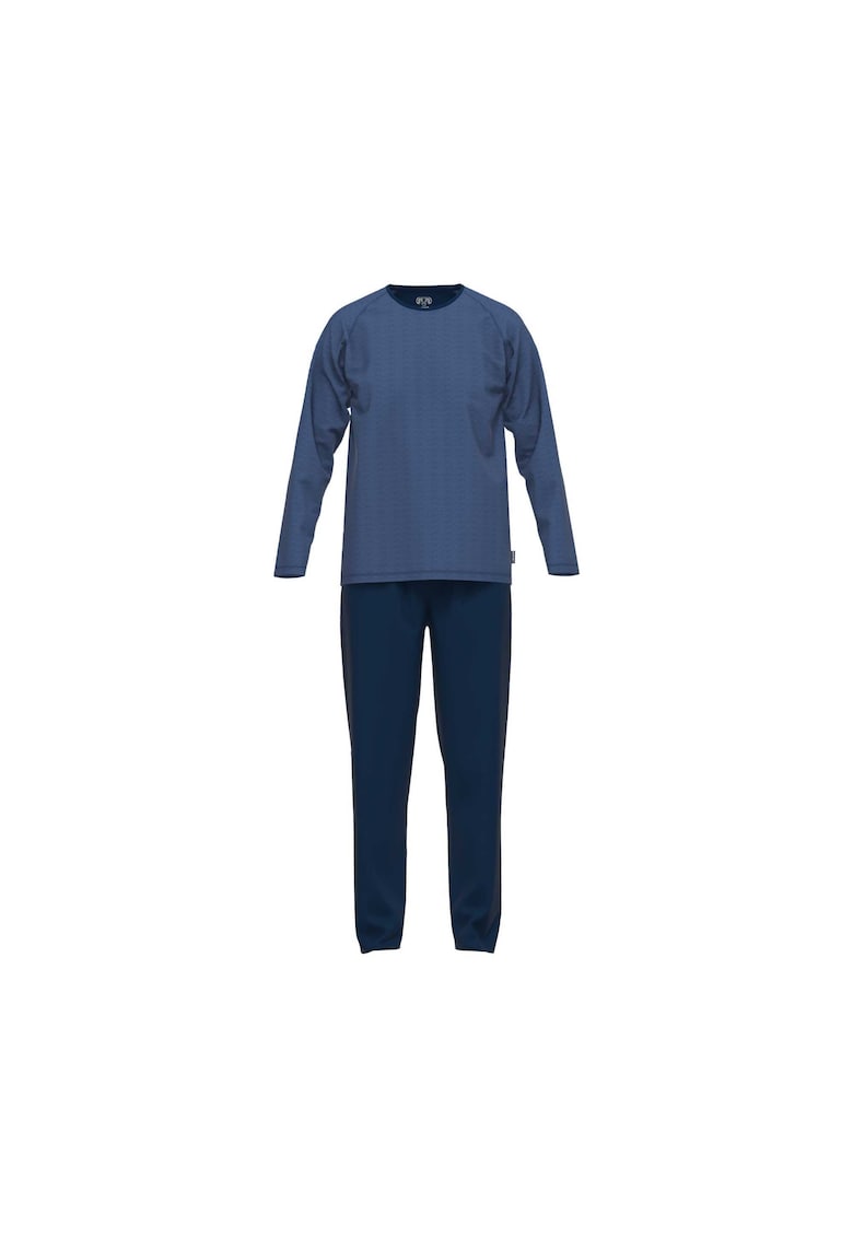 Oferte la Pijama cu pantaloni lungi si maneci raglan - Albastru