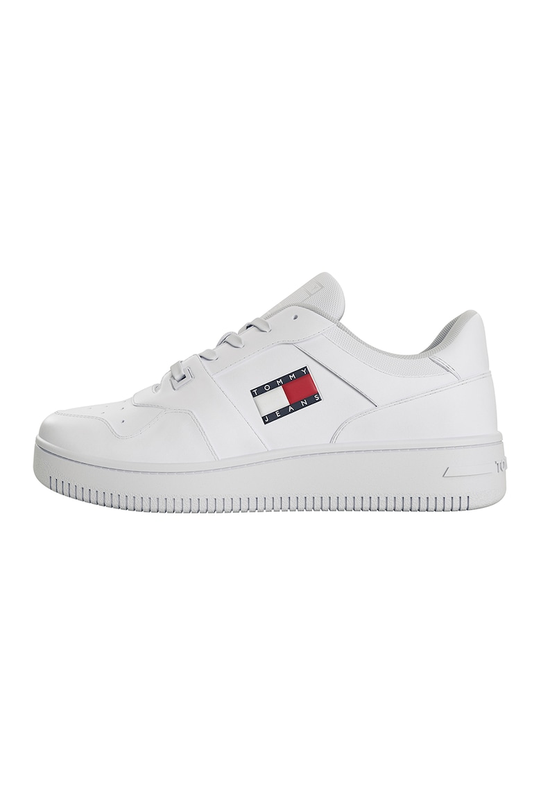 Oferte la Pantofi sport cu segment perforat Retro - Alb