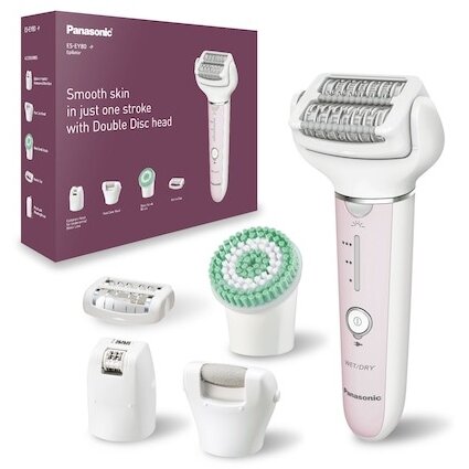 Oferte la Epilator Wet &Amp Dry Fara Fir 2 Discuri 60 Pensete Senzor Presiune Discuri Duble Cap Flexibil Pivotant 90 Grade 3 Viteze Alb/Roz