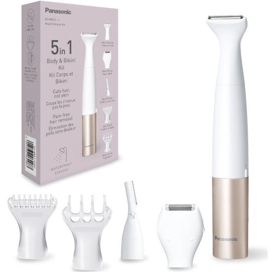 Oferte la Trimmer 5in1 Body&Bikini ES-WM31-P301 Wet&Dry Accesorii Interschimbabile Lame Otel Roz/Alb