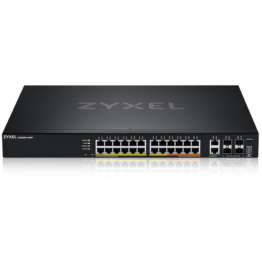 Oferte la Switch XGS2220-30HP Managed L3 Gigabit Ethernet (10/100/1000) Power over Ethernet (PoE) Negru