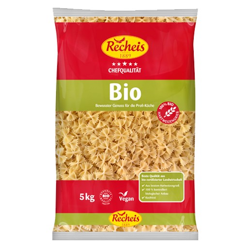 Oferte la Farfalle bio din grau dur, 5kg Recheis