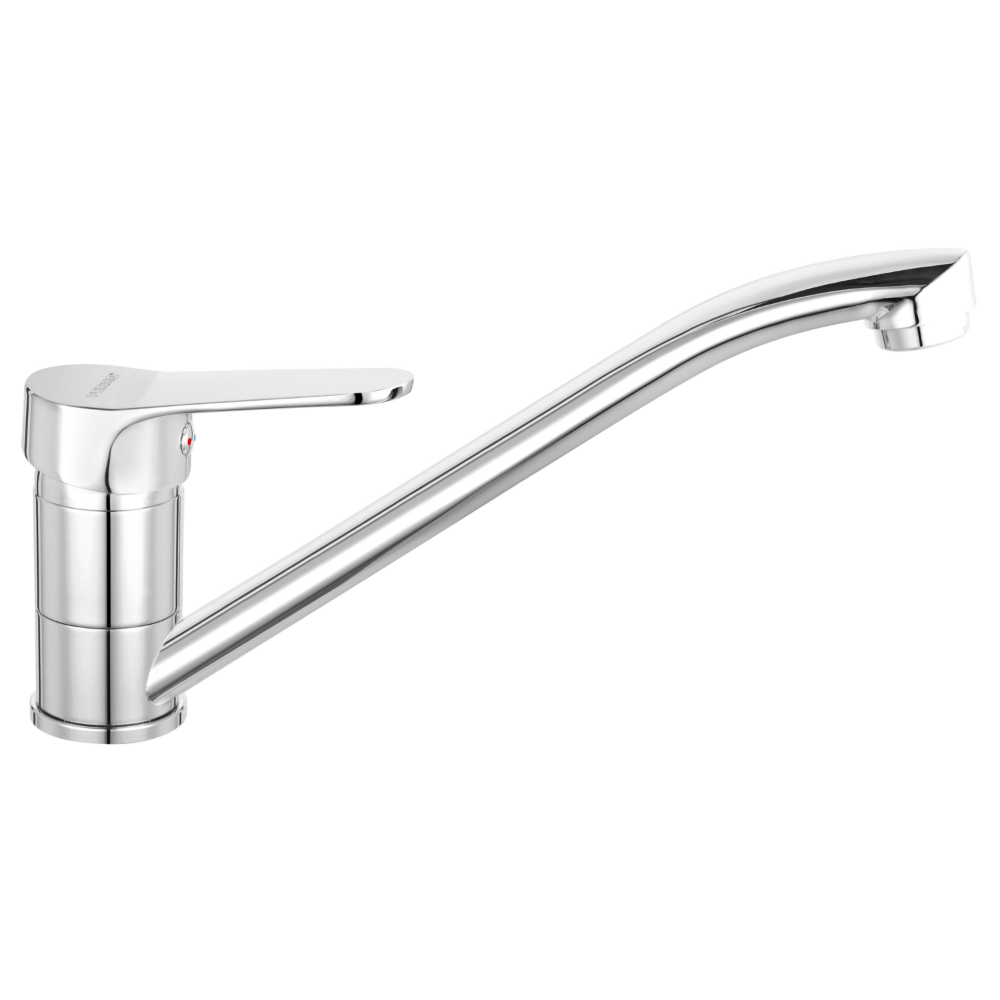 Baterie stativa bucatarie Ferro ISSO BIS4A, alama, monocomanda, pipa mobila, argintiu 