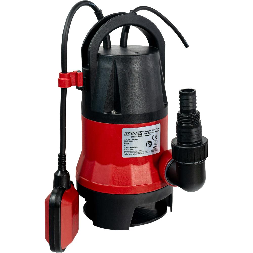 Oferte la Pompa submersibila apa murdara Raider RDWP47, 400 W, 125 l/min, 3.95 Kg