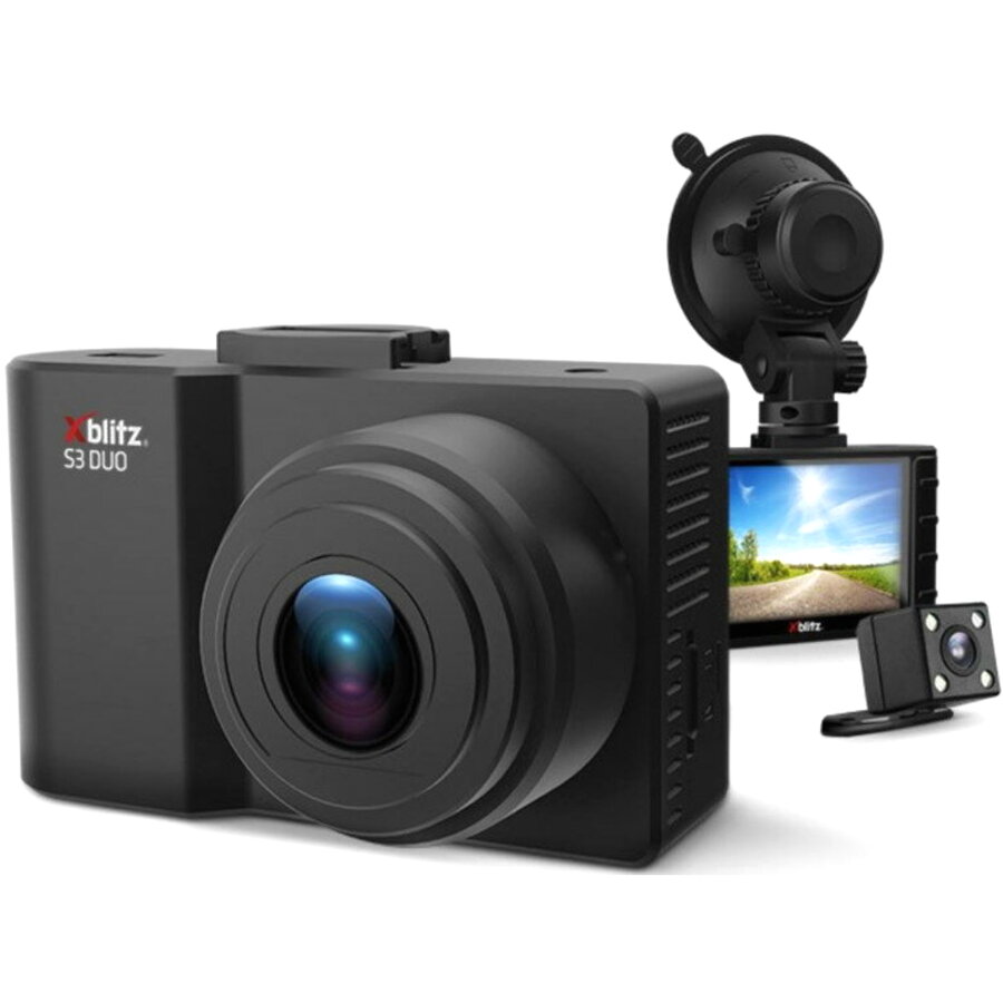 Oferte la Camera Auto DVR S3 Duo Fata / Spate Full HD Ecran LCD 2.4Inch Negru