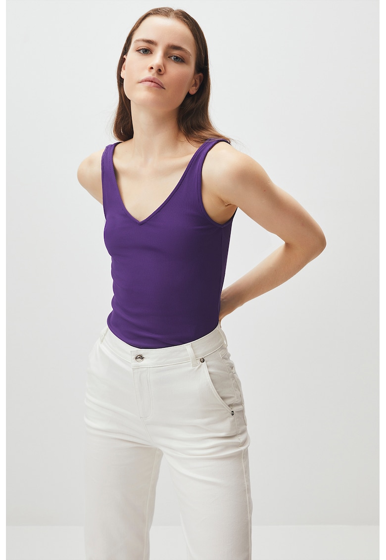 Oferte la Top cu decolteu in V Unique - Violet