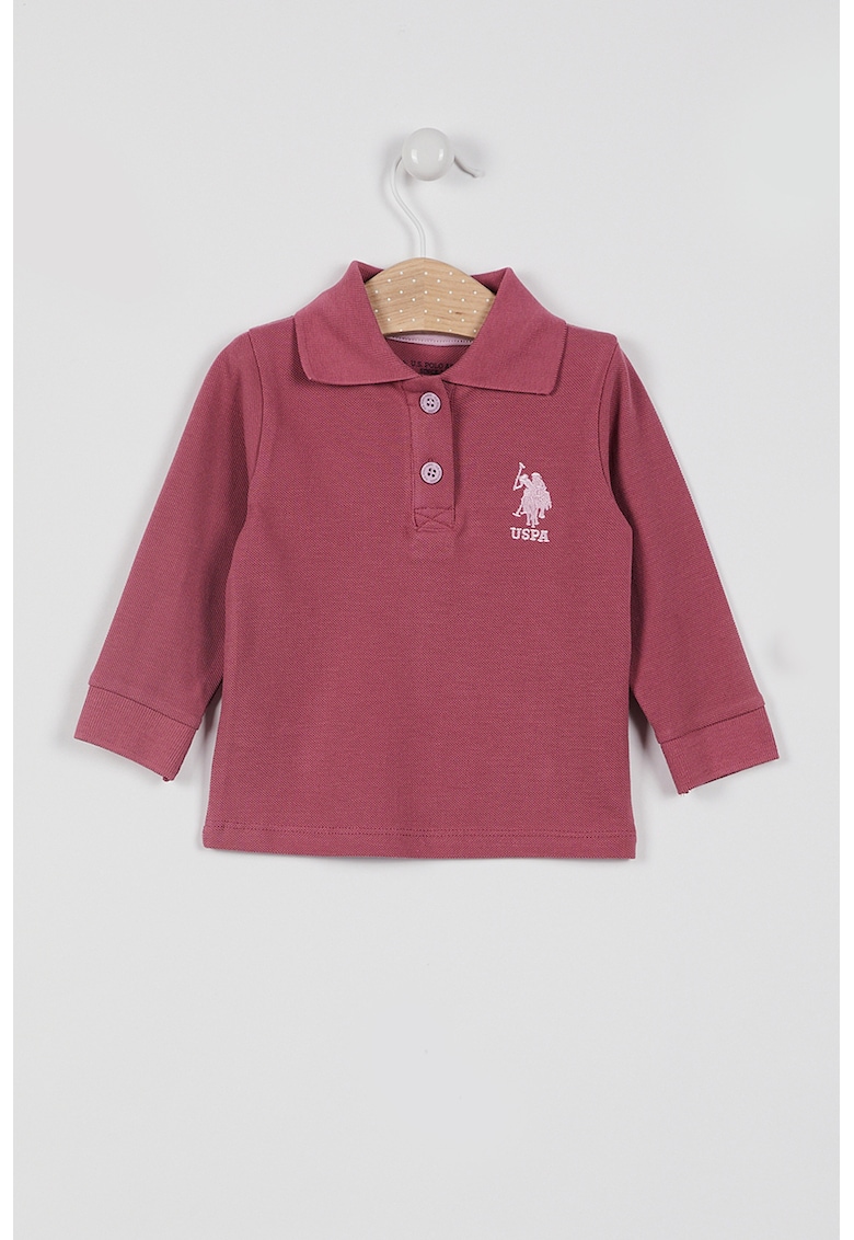 Oferte la Bluza polo cu logo - Roz zmeuriu