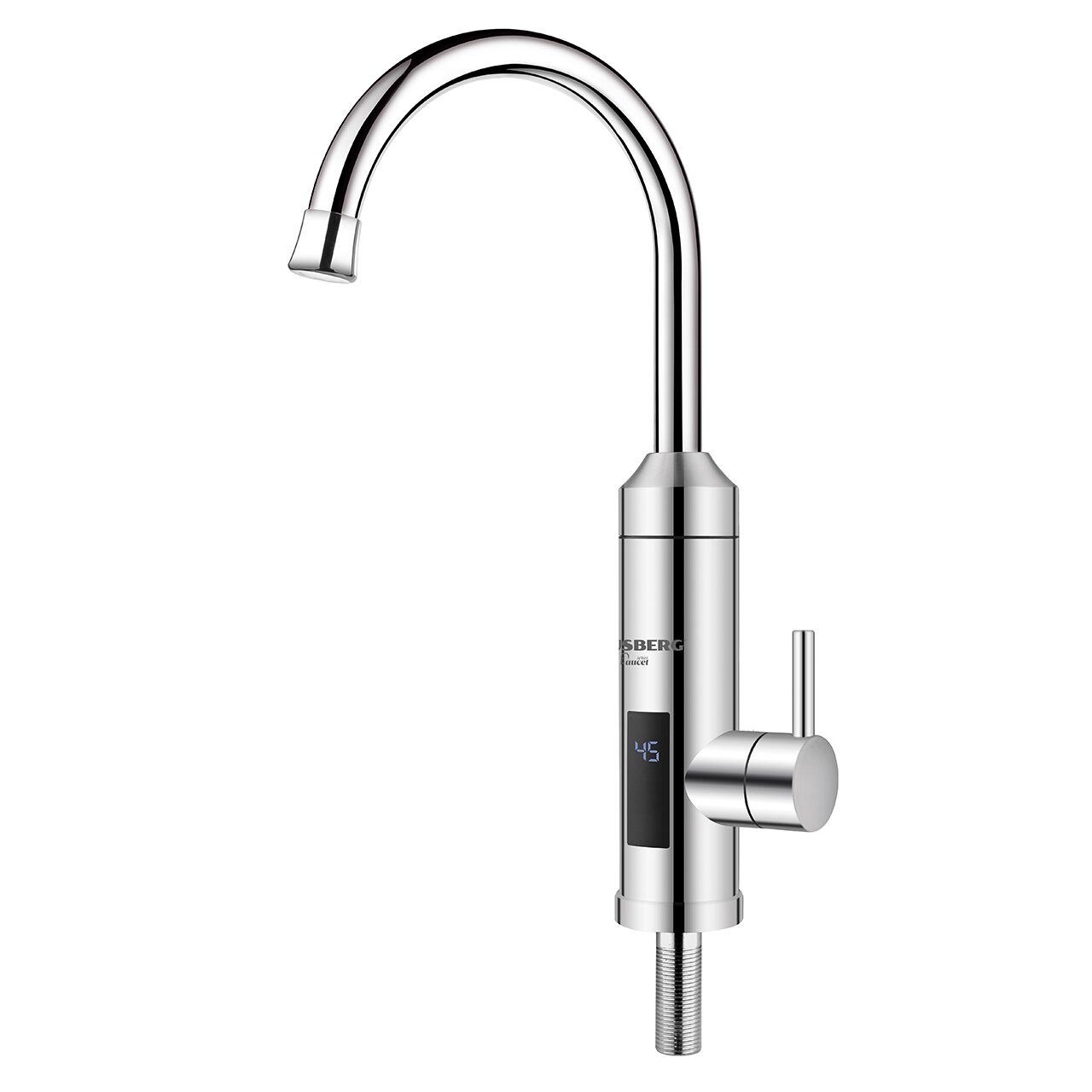 Oferte la Baterie bucatarie instant electrica HAUSBERG HB-F5010, 3600W, inox, afisaj temperatura LED, montare chiuveta