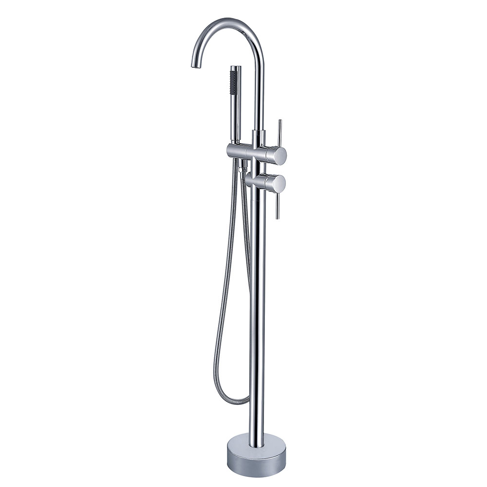 Oferte la Baterie cada freestanding Axys Seel, fixare in podea, alama, crom, monocomanda, 109 x 95.5 x 16 cm 