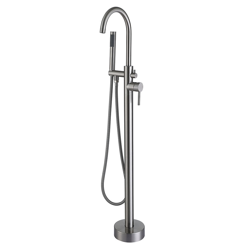 Oferte la Baterie cada freestanding Axys Seel, fixare in podea, alama, inox, monocomanda, 109 x 95.5 x 16 cm 