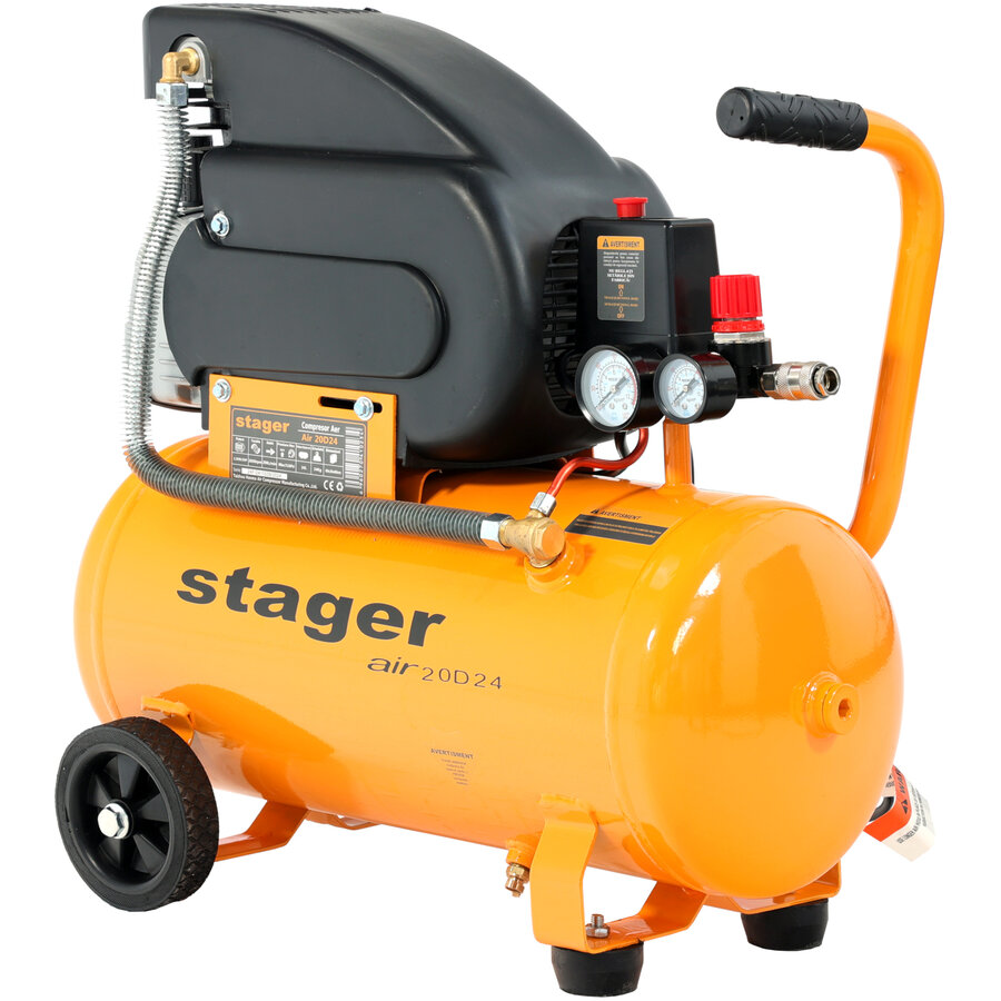 Oferte la Air 20D24 compresor aer 24L 8bar 200L/min monofazat angrenare directa