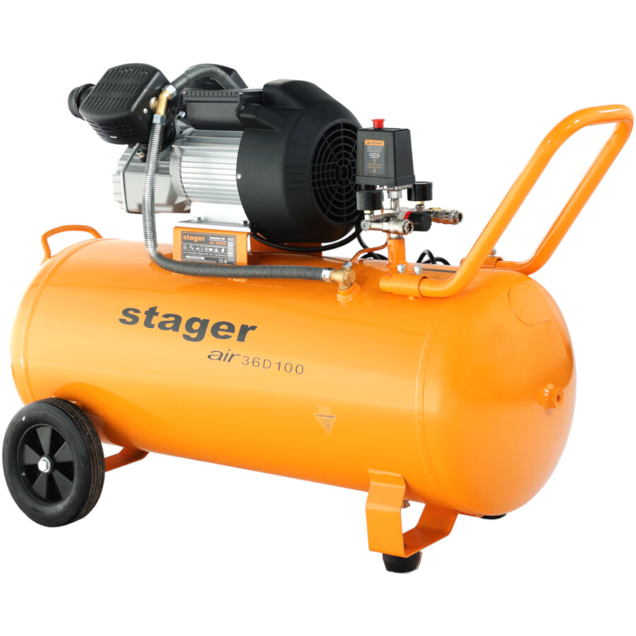Oferte la Air 36D100 compresor aer 100L 10bar 356L/min monofazat angrenare directa