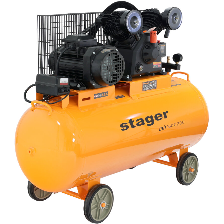 Oferte la Air 60C200 compresor aer 200L 10bar 600L/min trifazat angrenare curea