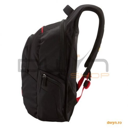 Oferte la Rucsac laptop 16' Case Logic, buzunar frontal, 2 buzunare laterale, poliester, black 'DLBP-116K'