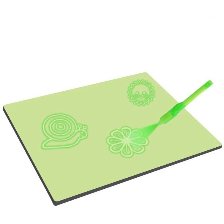 Tablita magica fosforescenta rescriptibila cu marker UV forma A3