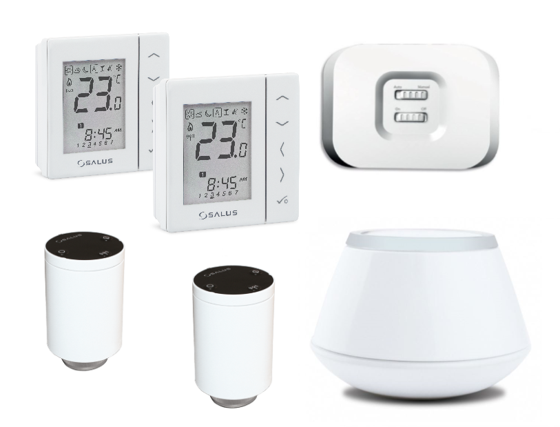 Oferte la Pachet automatizare Salus Smart Home apartament sau casa 2 zone pentru calorifere termostat VS20WRF