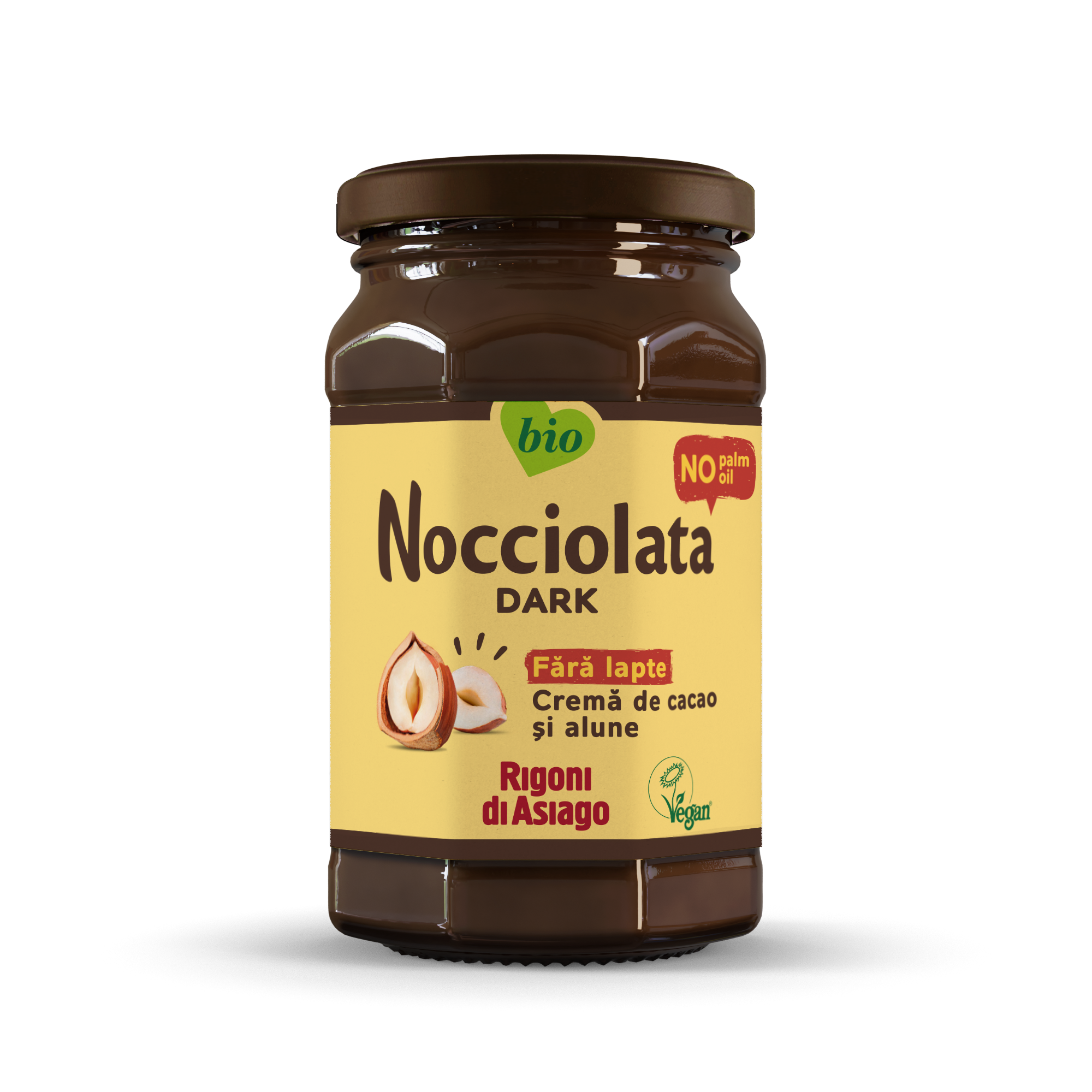 Nocciolata crema BIO cu cacao si alune de padure fara lapte 250g Rigoni di Asiago