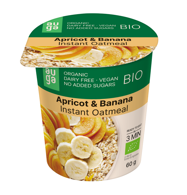 Oferte la Ovaz integral BIO cu Caise si Banane 60G Auga