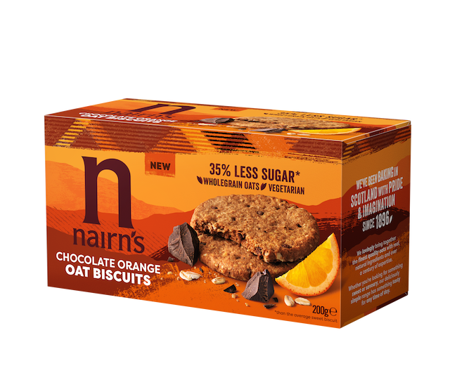 Oferte la Biscuiti din Ovaz Integral cu Ciocolata si Portocala 200G Nairn's