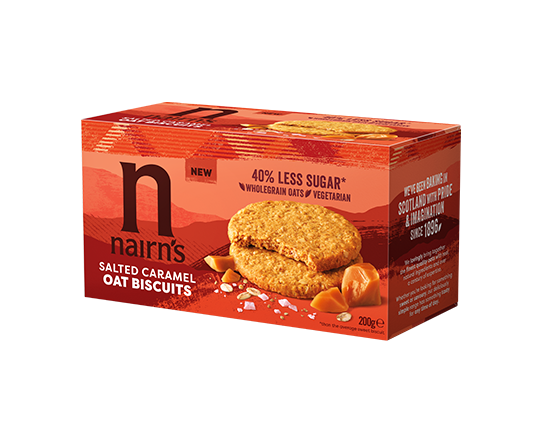 Oferte la Biscuiti din Ovaz Integral cu Caramel Sarat 200G Nairn's