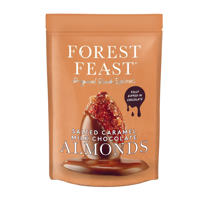 Oferte la Migdale Caramel Sarat in Ciocolata Belgiana cu Lapte 120g Forest Feast
