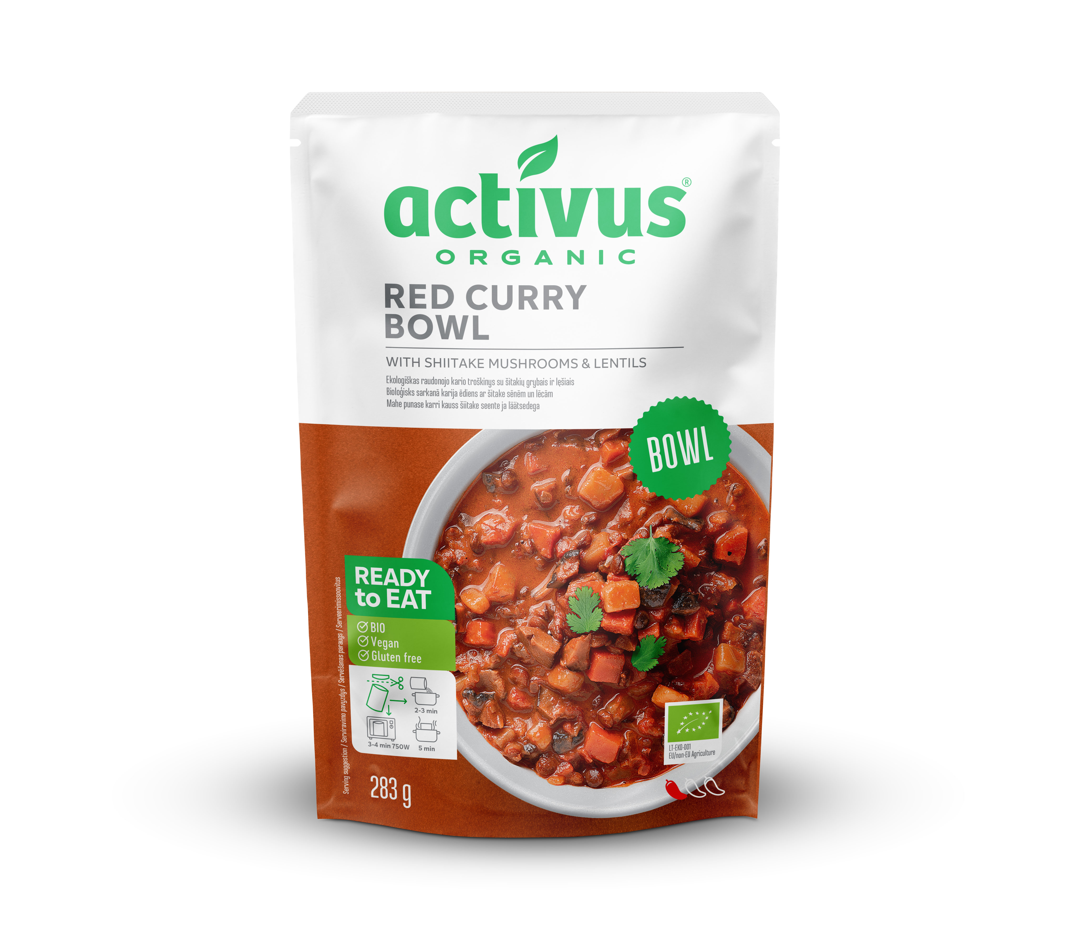 Oferte la Curry Rosu cu Ciuperci Shiitake si Linte 283g Activus