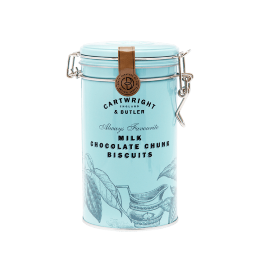 Oferte la Biscuiti cu Ciocolata cu Lapte in cutie metalica 200g Cartwright & Butler