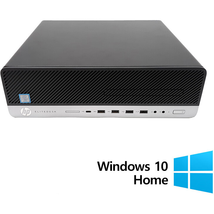 Sistem desktop Refurbished EliteDesk 800 G5 Intel Core i5-9500 8GB 256GB SSD Windows 10 Home Black