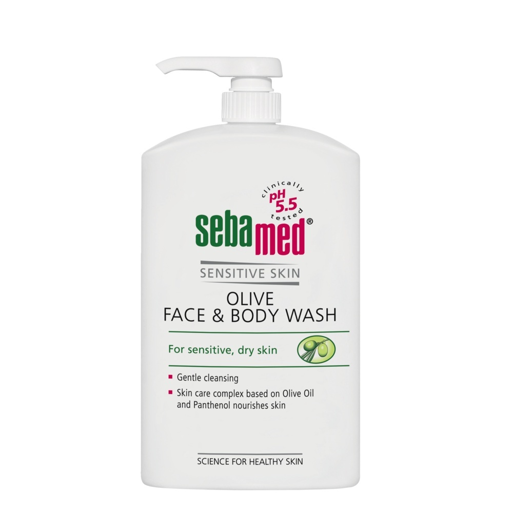 Oferte la Gel de dus cu ulei de masline fata si corp, Sebamed (Concentratie: Gel de dus, Gramaj: 1000 ml)