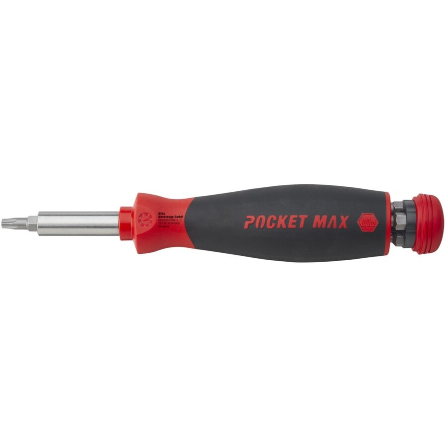 Oferte la Surubelnita screwdriver with bit magazine PocketMax magnetic (black/red, 9 pieces)
