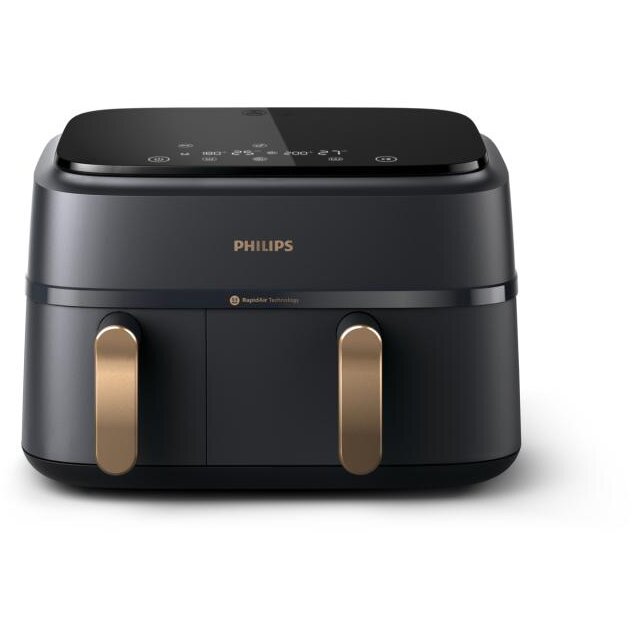 Oferte la Friteuza NA352 00 Dual Basket 9L 2750W Negru-Cupru