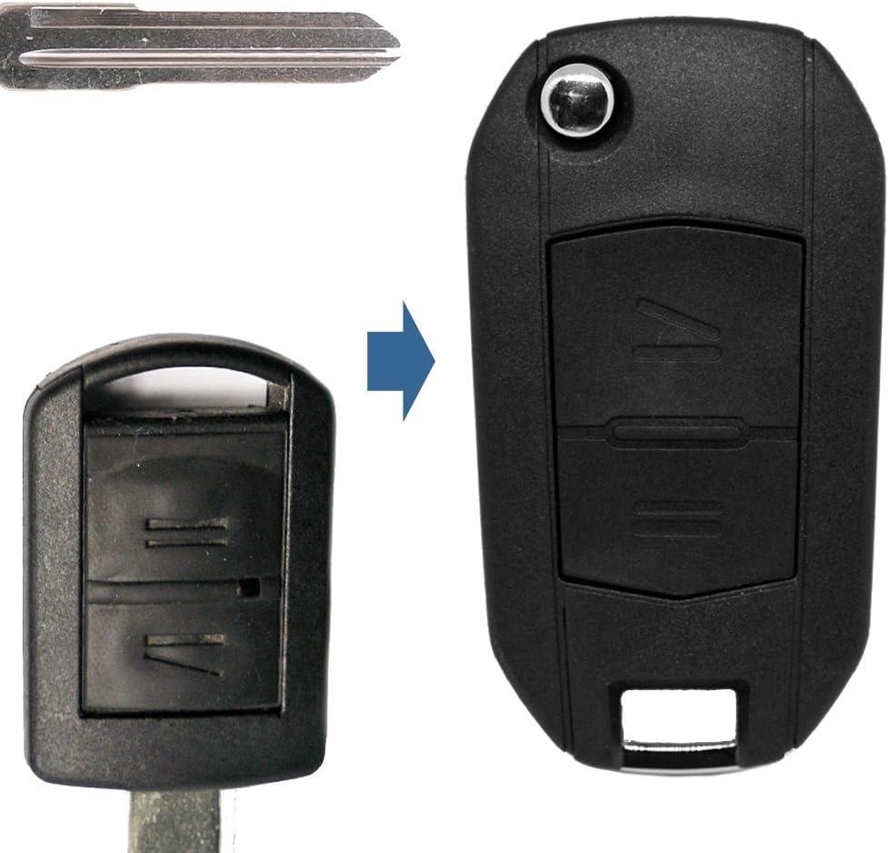 Carcasa Cheie Transformatoare 2 Butoane Flip HU46 Compatibila cu Opel – Corsa C, Meriva A, Tigra B, Combo