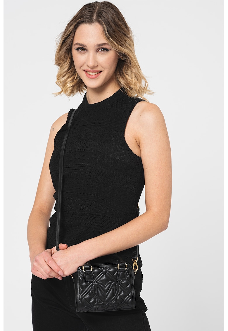 Oferte la Bluza fara maneci din dantela - Negru