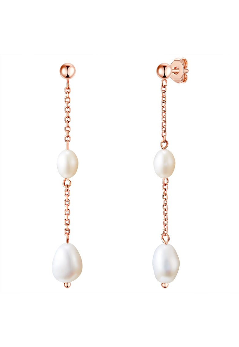 Oferte la Cercei drop placati cu aur de 14K - Auriu rose