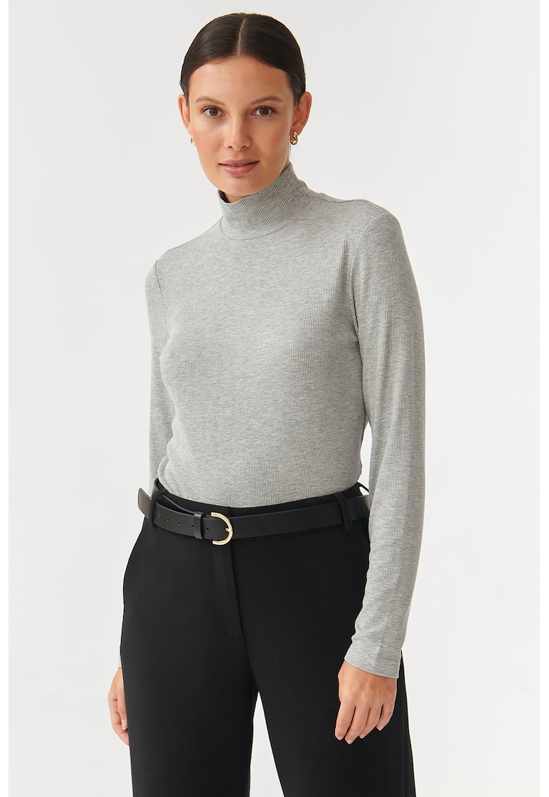 Oferte la Bluza cu guler inalt Goltika - Gri deschis melange