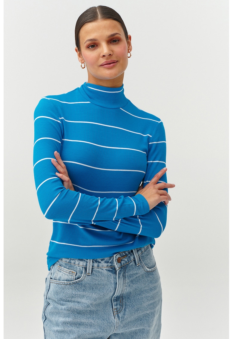 Oferte la Bluza striata cu model in dungi - Alb/Albastru