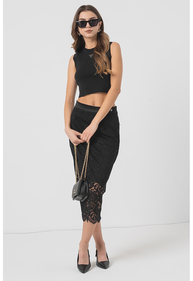 Oferte la Top crop cu logo discret - Negru