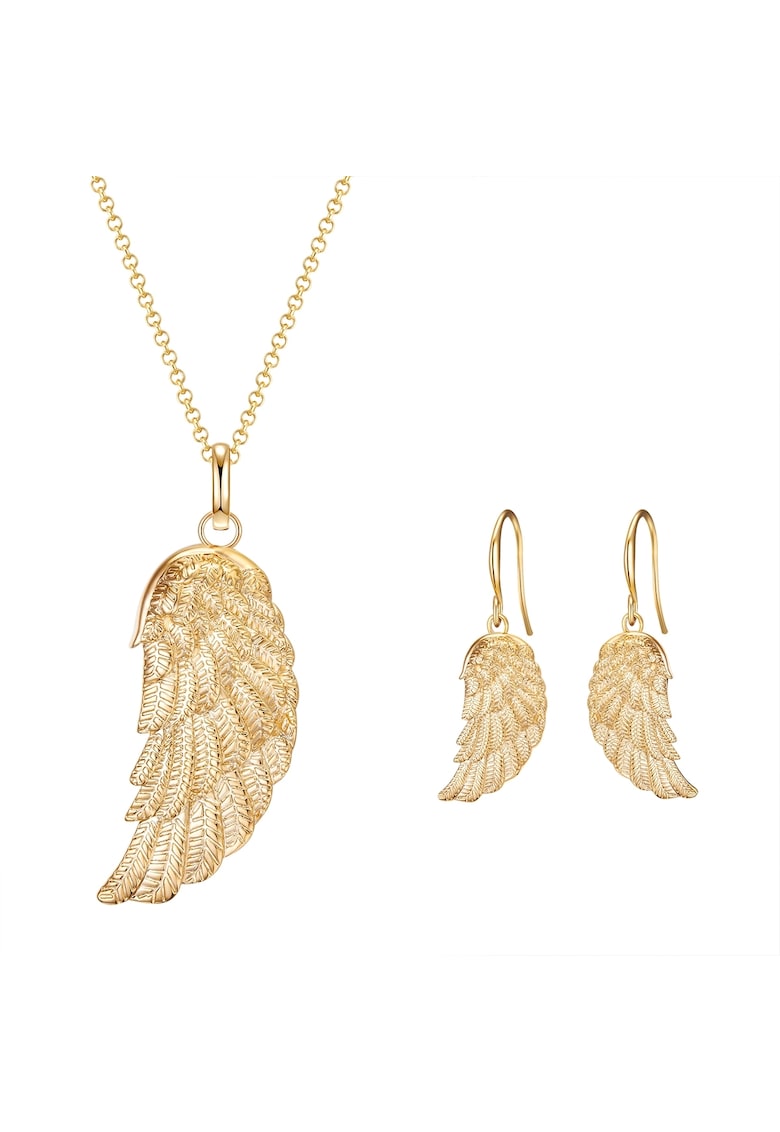 Oferte la Set de colier si cercei - placat cu aur de 14K - Auriu