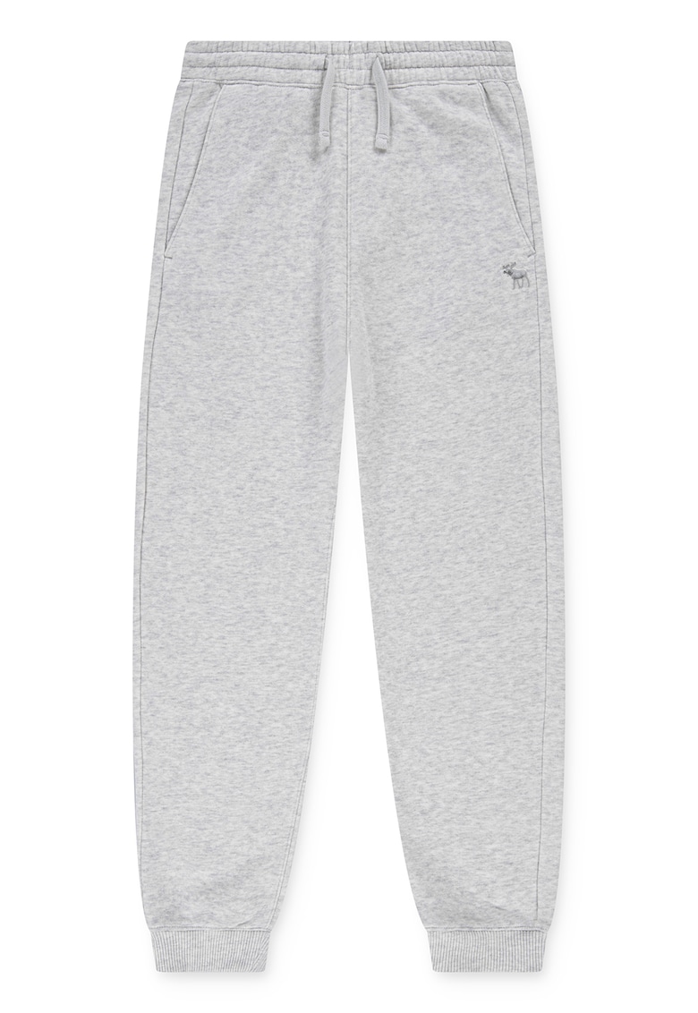 Oferte la Pantaloni de trening cu talie elastica si ajustabila - Gri melange